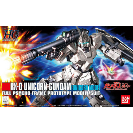 Gundam Gunpla HG 1/144 101 Rx-0 Unicorn Gundam Unicorn Mode Bandai - 2