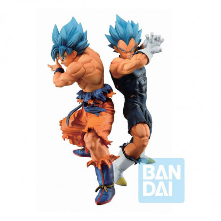Dragon Ball Super statuettes PVC Ichibansho SSGSS Son Goku & SSGSS Vegeta (VS Omnibus Super) 20-21 Banpresto - 2