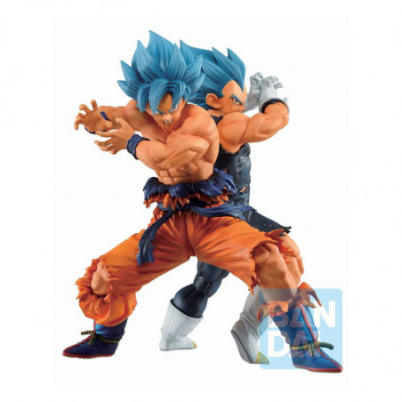 Dragon Ball Super statuettes PVC Ichibansho SSGSS Son Goku & SSGSS Vegeta (VS Omnibus Super) 20-21 Banpresto - 3