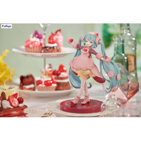 Hatsune Miku statuette PVC SweetSweets Series Hatsune Miku Strawberry Chocolate Short 17 cm Furyu - 13