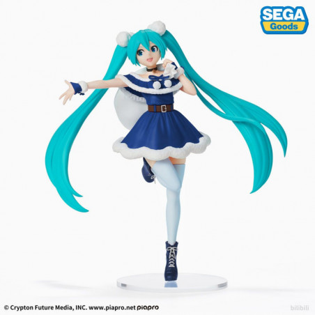 Hatsune Miku statuette PVC SPM Christmas 2020 Blue 22 cm SEGA - 3