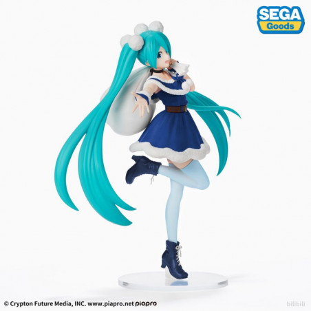 Hatsune Miku statuette PVC SPM Christmas 2020 Blue 22 cm SEGA - 4