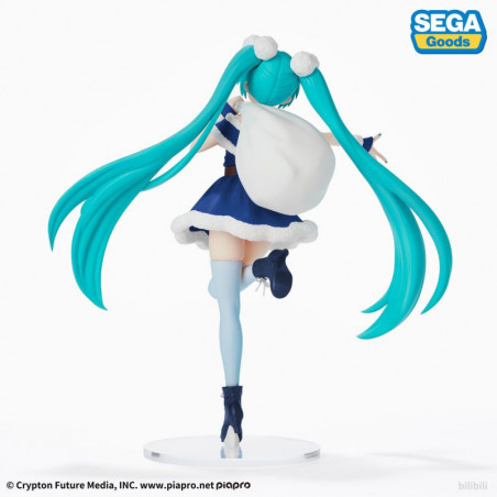 Hatsune Miku statuette PVC SPM Christmas 2020 Blue 22 cm SEGA - 5