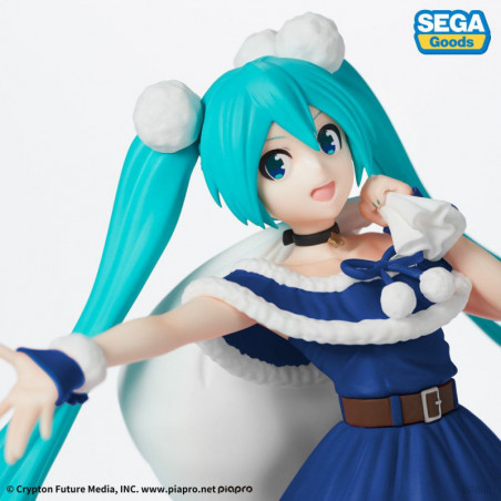 Hatsune Miku statuette PVC SPM Christmas 2020 Blue 22 cm SEGA - 6
