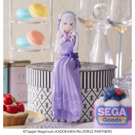 Re:Zero - Starting Life in Another World: Lost in Memories statuette PVC PM Perching Emilia (Dressed-Up Party) 14 cm SEGA - 2