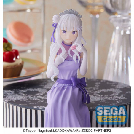 Re:Zero - Starting Life in Another World: Lost in Memories statuette PVC PM Perching Emilia (Dressed-Up Party) 14 cm SEGA - 5