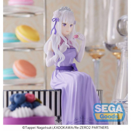 Re:Zero - Starting Life in Another World: Lost in Memories statuette PVC PM Perching Emilia (Dressed-Up Party) 14 cm SEGA - 6