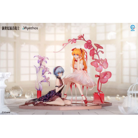 Evangelion statuette PVC 1/7 Rei Ayanami & Asuka Shikinami Langley: Whisper of Flower Ver. Set Estream - 1