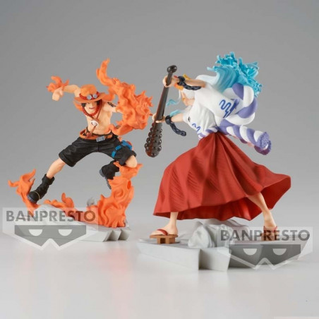 One Piece Senkozekkei Figurine Portgas D Ace + Yamato Banpresto - 3
