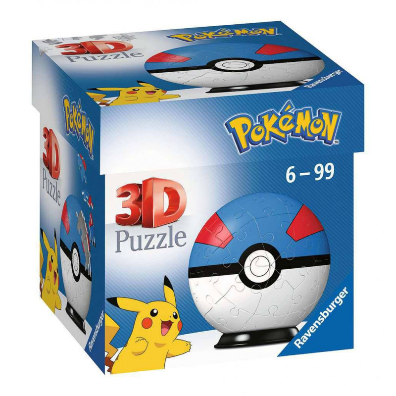 Pokémon puzzle 3D Pokéballs: Super Ball (54 pièces) Hasbro - 1